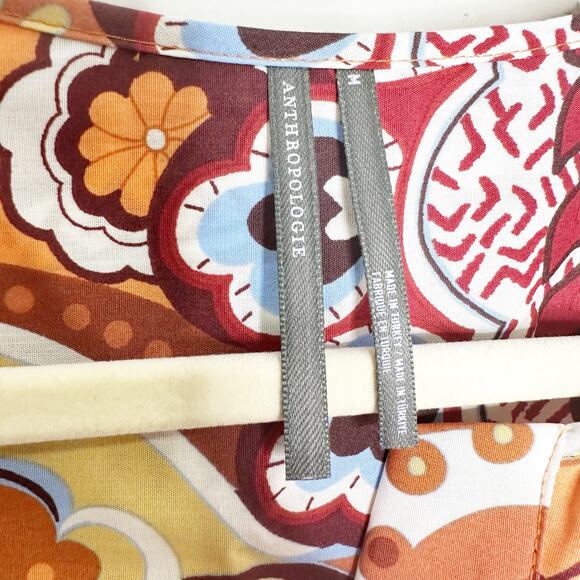 Anthropologie Somerset Maxi Dress in Bronze Paisley Print Medium - Picture 8 of 10